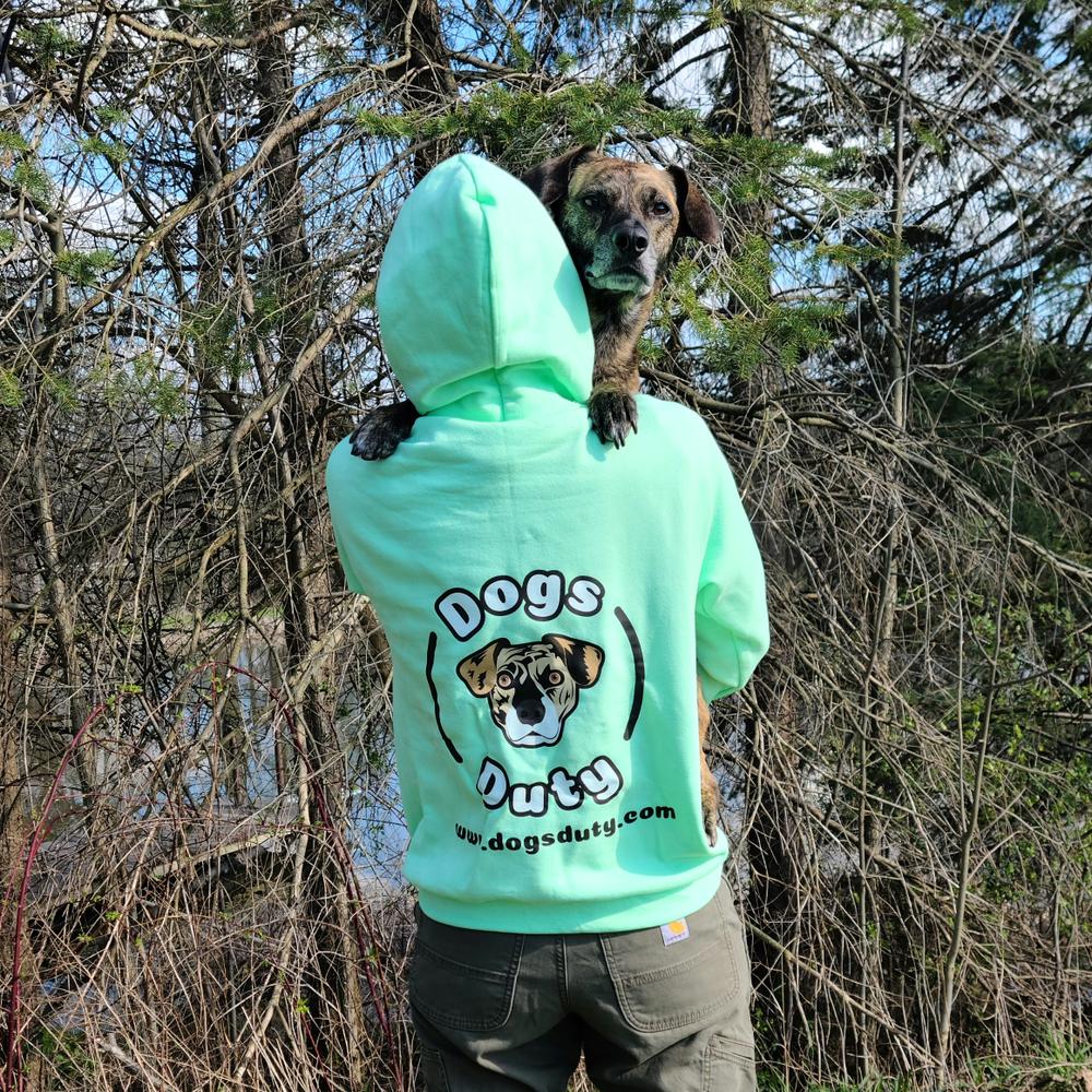 Dogs Duty worker scooping poop